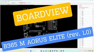 Boardview  Schematic digram  B365 M AORUS ELITE rev 10 free dowload [upl. by Tada]