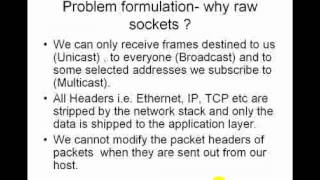 Raw Sockets Basics Presentation [upl. by Aelber]