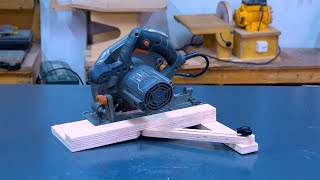 Make DIY Adjustable Circular Saw Track Rail Guide For Perfect Crosscut [upl. by Natelson622]