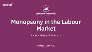 Monopsony in the Labour Market I A Level and IB Economics [upl. by Vardon161]