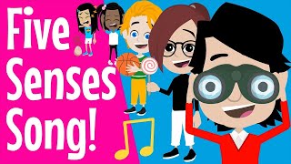 The 5 Senses  Five Senses Song  Heads Shoulders Knees And Toes  Science Song for Children [upl. by Coonan786]