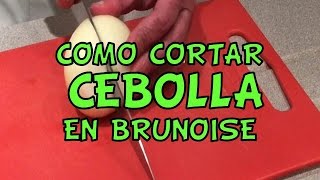 Cómo cortar cebolla en bruonise  Dos Salsas [upl. by Notgnimer]