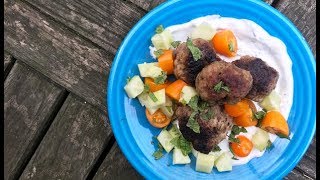 5Ingredient GreekStyle Meatballs  Stacie Billis [upl. by Enineg]