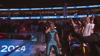 Lil Jon and Georgia delegates cast votes for Kamala Harris at DNC during roll call [upl. by Elahcim735]