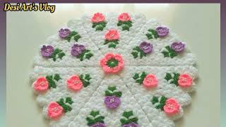 thalposh design tutorial  crochet for thalposh beautiful thalposh design simple and elegant [upl. by Reine]