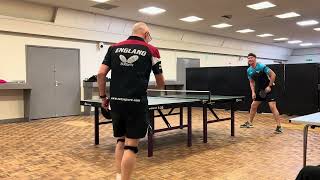 Neil Myatt vs Peter Flint Long pips BH Warrington Div 1 League Match 28324 [upl. by Geibel455]