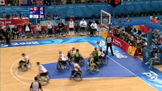 Highlights of Mens Wheelchair Basketball Final  Beijing 2008 Paralympic Games [upl. by Yortal]