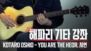 해파리 기타 강좌시연KOTARO OSHIO  YOU ARE THE HEROversion by petteri sariola [upl. by Sisely]