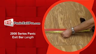 How To Resize 2000 Series Panic Exit Bar Length [upl. by Litch354]