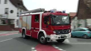 Sirenenalarm anrückende Kräfte Feuerwehr und DRK Mörfelden zur Alarmübung [upl. by Asiul648]