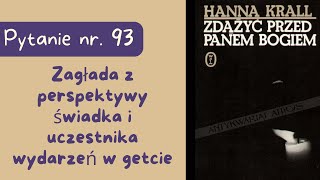 Matura ustna Zagłada z perspektywy świadka i uczestnika wydarzeń w getcieZdążyć przed Panem Bogiem [upl. by Sulakcin]