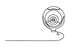 animation of a continuous drawing of a surveillance camera with one line linear video [upl. by Leoline]