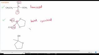 distinguishing between hemiacetal hemiketal acetal ketal [upl. by Deerdre]