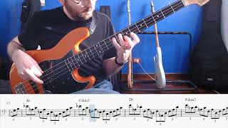 Bass Exercises Connecting Major Triads On Cycle Of Fourths With Dim7th Chords A la Felix Pastorius [upl. by Ennahteb]