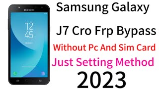 samsung galaxy j7 cro frp bypass unlock 2023 ।। Samsung j7 cro frp bypass talkback not working [upl. by Annahc]