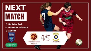 Stenhousemuir Women v East Fife  SWF Championship [upl. by Pliam469]