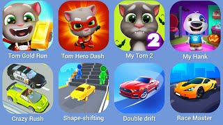 Tom Gold Run Tom Hero Dash My Tom 2 My Hank Crazy Rush Shapeshifting Double driftRace Master [upl. by Suivatco158]