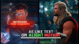 AE LIKE TEXT ON ALIGHT MOTION 📌  X M L [upl. by Fernande]