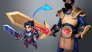 【ﾋｰﾛｰｳｫｰｽﾞ】ダンボールで剣と鎧をつくってみた！【HERO WARS】Making Sword and Body Armor with Cardboard [upl. by Araes]