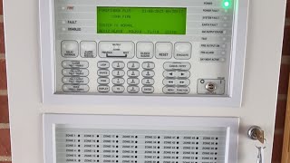 Ampac Fire Finder Plus SP1M 4 Loop 32 Zone Fire Alarm weekly test [upl. by Lasiaf]