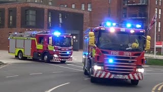 Chester Double Turnout  Cheshire Fire And Rescue Service [upl. by Agiaf509]