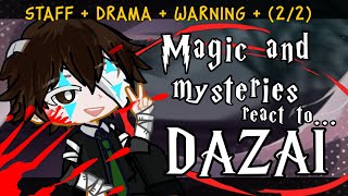 mampm STAFF react to dazai osamu ☆  PART TWO  BY Cloudypieᝰᐟ  CRINGE DRAMA EDGY™ [upl. by Airtal]