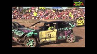 Insane Hemlock Fair Demolition Derby Compacts Watch These Tiny Cars Smash and Crash [upl. by Arihat]