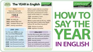 How to say the YEAR in English [upl. by Ramburt429]