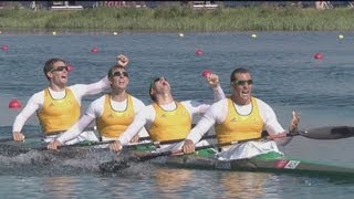 Australia Gold  Mens Kayak Four 1000m  London 2012 Olympics [upl. by Stouffer]