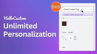 Create Custom Tags For Unlimited Personalization On Etsy [upl. by Herra]