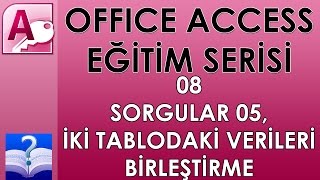 Office Access 08  Sorgular 05 İki Tablodaki Verileri Birleştirme [upl. by Jaime606]