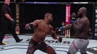 Francis Ngannou Knocks Out Jairzinho Rozenstruik In Slow Motion [upl. by Valenta]