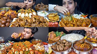 Yummy Veg and Non veg Food Eating Show Mukbang Indian Foodasmreating [upl. by Hausner]