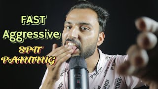 Asmr Fast Aggressive Spit Painting [upl. by Donoho]