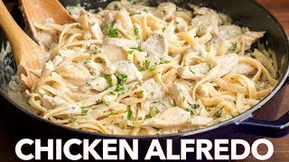 Chicken Fettuccine Alfredo Recipe  Easy Dinner [upl. by Rednav]