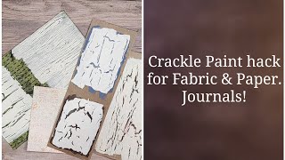 Vintage look for Journal Cracked paint hack on fabric amp paper junkjournal junkjournalideas [upl. by Fabio]