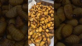 Fried Insects Bugs amp Worms popular sanke food in Thailand [upl. by Rudolf447]