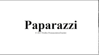 PAPARAZZI pronunciation 🔥 [upl. by Adiol]