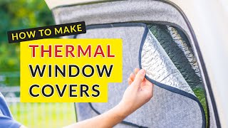 How To Make EASY Thermal Van WINDOW COVERS From Insulation And Carpet ♻️ [upl. by Alrahc722]