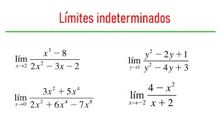 Límites indeterminados [upl. by Anelrihs]