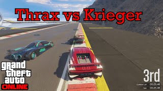 Thrax vs Krieger  GTA 5 Stunt Races [upl. by Ymmik]