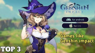 TOP 3 OPEN WORLD GAMES LIKE GENSHIN IMPACT FOR ANDROID [upl. by Catherina]