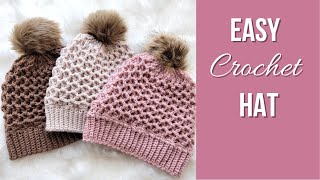 Easy Crochet Hat Pattern [upl. by Moll761]