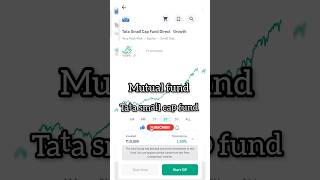 🚀best Tata small cap fund investment 💯 mutualfunds sip stockmarket share shortsfeed shorts [upl. by Dnalyk]