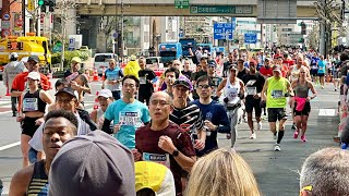 Tokyo Marathon 2023 Street View Nihonbashi [upl. by Suivatra186]