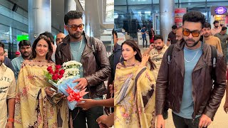 Lavanya Konidela and Varun Tej Family Members Come Back From Italy To Hyderabad  Konidela Wedding [upl. by Ydaj]