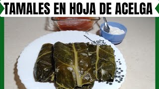 🔴CÓMO HACER TAMALES EN HOJA DE ACELGA  MIREYA COCINANDO [upl. by Loni]