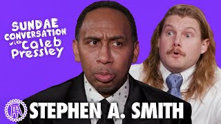 STEPHEN A SMITH Sundae Conversation with Caleb Pressley [upl. by Hanoj595]