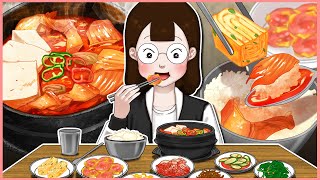 개강 후 혼밥러  돼지고기 김치찌개 백반 편 [upl. by Ennayehc]