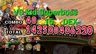 OPTCKizuna vs Kid SuperBossDex 140b Rush5 Lasttap1 [upl. by Latsyrhc]